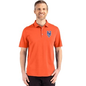 New York Mets Cutter & Buck Advantage Refresh Epic Confidence Recycled Mens Tri-Blend Pique Polo - College Orange - Small - 1 of 1