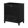 MAYEERTY 30" Bathroom Vanity without Sink Multi-functional Cabinet Doors Drawer Solid Frame MDF Black - 2 of 4
