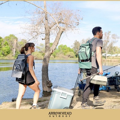 Forest Green Multi-Function 3-in-1 Camp Chair with Cooler