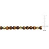 EVERLY JEWELRY | Yellow Plated Sterling Silver 19 1/5 CT TGW Tiger eye Bracelet, 8.5 inch - 2 of 4