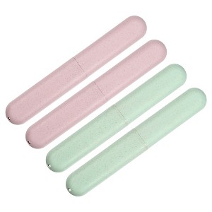 Unique Bargains Toothbrush Travel Case Traveling PP Portable Toothbrush Holders Cases for Travel Business 8.07''x1.22''x0.83'' - 1 of 4