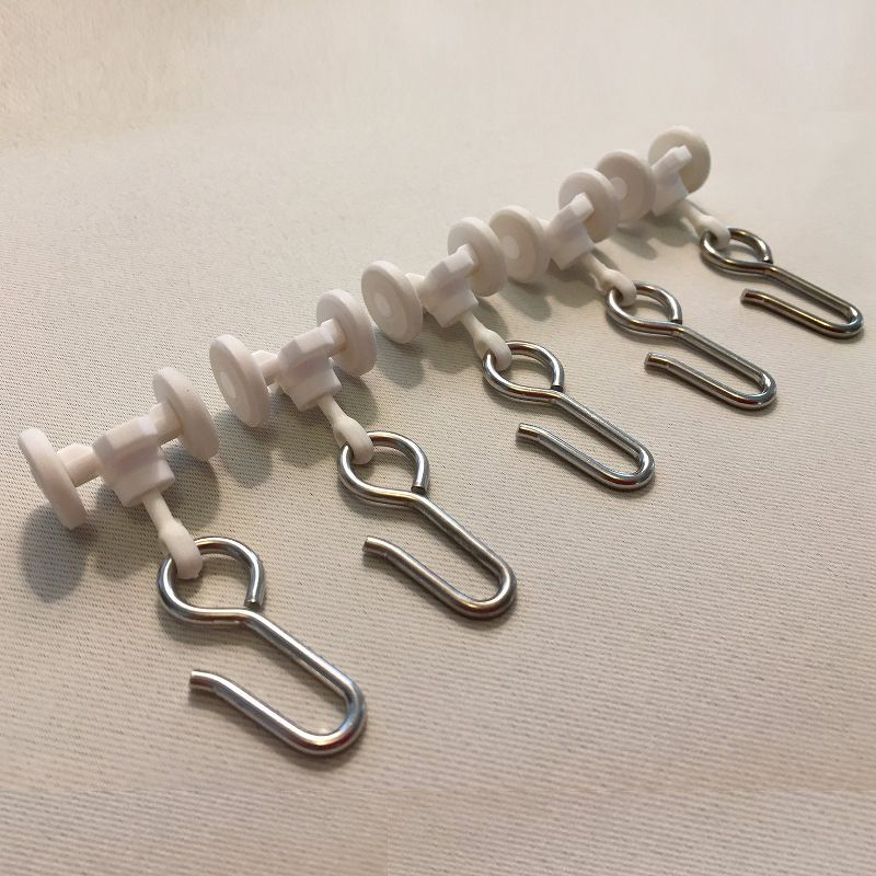 Room/Dividers/Now Curtain Track Roller Hooks & Curtain Rail Ceiling Gliders Set, Pack of 10, 6 of 8
