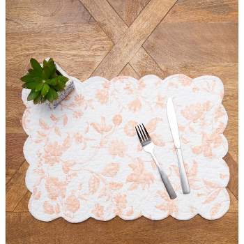 C&F Home Brighton Cotton Quilted Rectangular Reversible Placemat Set of 6