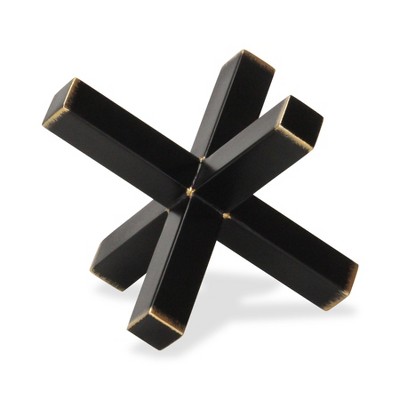 Cheung's Eliseen Black Metal Jack Decor Gold Trim