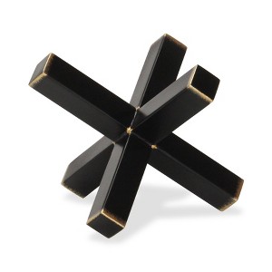 Cheung's Eliseen Black Metal Jack Decor Gold Trim - 1 of 4