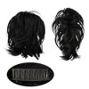 Alilang Short Tousled Layered Ponytail Hairpiece with Claw Clip Heat Resistant Synthetic Hair Natural Texture - 2 of 4