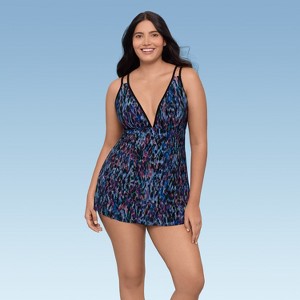 Trimshaper Women's Tracey Adjustable Coverage Swimdress - 1 of 3