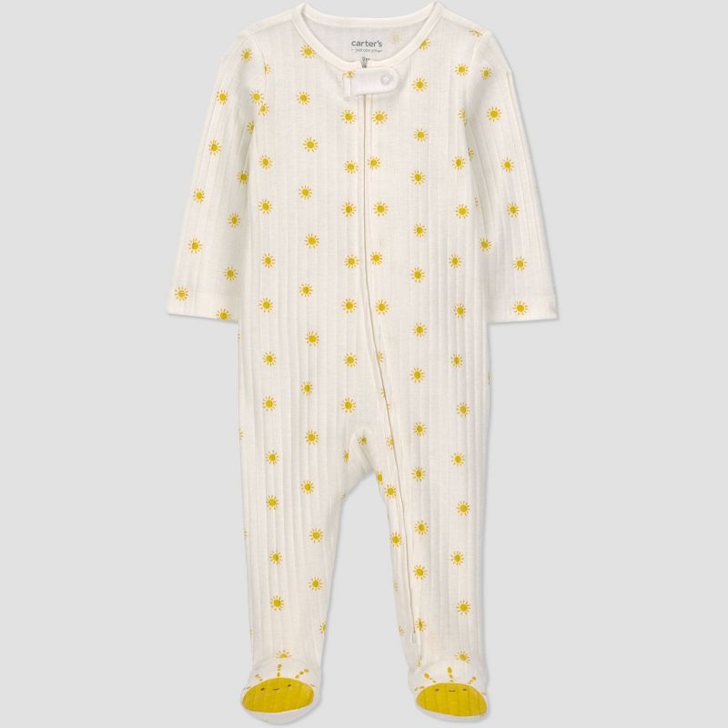 Carter's Just One You® Baby Sun Graphic Footed Pajamas - Yellow Newborn