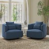 32.3" Wide Upholstered Swivel Accent Chair, 360° Swivel Accent Barrel Chairs, Comfy Club Reading Chairs for Adults for Living Room, Bedroom - 2 of 4