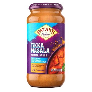 Patak's Less Fat Tikka Masala Cooking Sauce - 15oz - 1 of 4