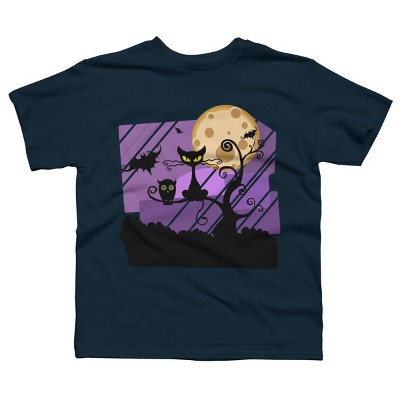 Boy's Design By Humans Night Halloween moon By ChadiElHanchi T-Shirt
