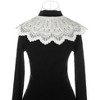Elerevyo Women Lace Embroidery Knit Detachable Fake Peter Pan Collar Little Shawl for Blouse 1Pc - 3 of 4