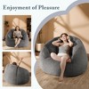 Gericco 47" Giant Bean Bag Chair for Adults - Comfy Plush Shell Soft Accent Chair, Oversized Cozy Lounge Floor Sofa Reading Chair - 3 of 4