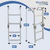 RecPro Compact Space Saving Aluminum Quick Release 4-Step Pontoon Boat Ladder - 3 of 4
