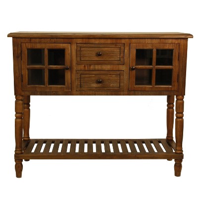 2 Door Morgan Console Table Natural Wood - Decor Therapy