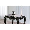 Sapphtopaz Traditional End Table with Carved Design Square Coffee Table with Curved Shape Legs Wood Side Table for Living Room, Bedroom - 2 of 4