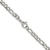 Chisel Stainless Steel Polished 4.5mm 22" Figaro Chain Necklace - 3 of 4