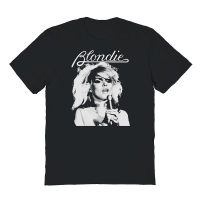 Blondie Men's Mic Singing Short Sleeve Graphic Cotton T-Shirt