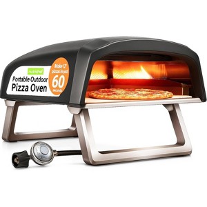 NutriChef Portable Outdoor Pizza Oven - Gas Fired, Fire & Stone Outdoor Pizza Oven - 1 of 4