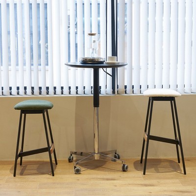 Movable Adjustable Bar Table 360 Swivel Counter Bar Height Aluminum Alloy Star Base Mobile Coffee Table