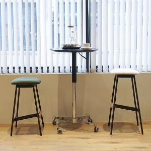 Movable Adjustable Bar Table 360 Swivel Counter Bar Height Aluminum Alloy Star Base Mobile Coffee Table - 1 of 3