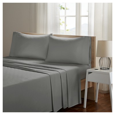 King Size Gray Cooling Microfiber Sheet Set