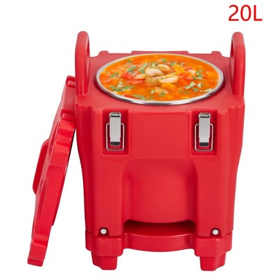 Insulated Soup Carrier 5 Gallon Food Warmer Hot Box Cold Drink Server with Wheels