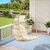 Patio Swing Egg Chair,PE Rattan Hanging Basket Chair With Cushion,Hammock Chair With Metal Chain -The Pop Home - 2 of 4