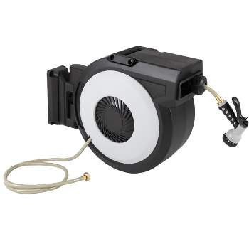  JKGHK Wall-Mounted Hose Reel Hose Box, Retractable Garden Hose  Reel, can be swiveled 180 ° Equipped with Adjustable Nozzle and System  Parts : Patio, Lawn & Garden