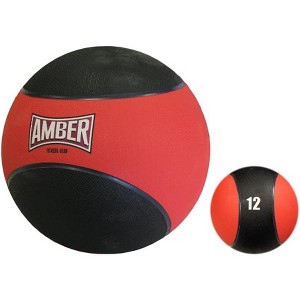 Amber Fight Gear Durable Rubber Medicine Ball for Fitness Training, Enhance Strength, Core Stability, Balance, Superior Grip, 12 lb, Color May Vary - 1 of 1