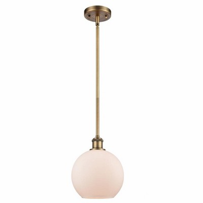 Athens - 1 Light Stem Hung Mini Pendant In Industrial Style-10 Inches Tall and 8 Inches Wide
