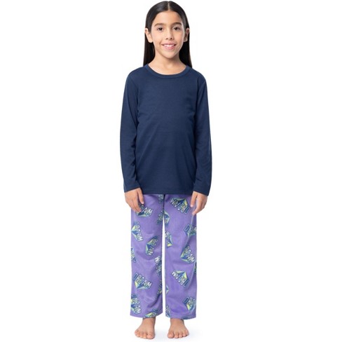 Fruit of the Loom Girls Long Sleeve Fleece Pajama Set, 2-Piece, Sizes 4-16 - image 1 of 4