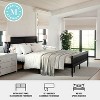 Martha Stewart Jax Solid Wood Platform Bed with Rattan Headboard and Footboard, No Box Spring Required - 4 of 4