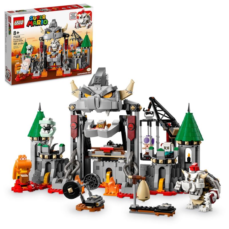 LEGO Super Mario Dry Bowser Castle Battle Expansion Set Building Toy 71423, 1 of 8