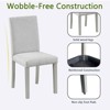 MAYEERTY Set of 4 Dining Chairs, Padded Seat, Dining Room Kitchen, White & Gray - 4 of 4