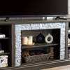 TV Stand For TVs Up To 79 Inches, Faux Stacked Stone Surround Media Console Table, Farmhouse Wooden Entertainment Center TV Console Cabinet W/Shelves - 4 of 4