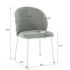 SKRAN Set of 2 Iron Base Dining Chairs,Lamb Wool fabric Chair with Adjustable foot pads- Multi-Scene Use for Dining/Living/Study Rooms - 3 of 4