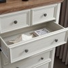 ORRD 6 Drawer Dresser for Bedroom, Farmhouse Wood Chest of Drawers with Anti-Tip Design, Closet Storage Organizer,White - 3 of 4