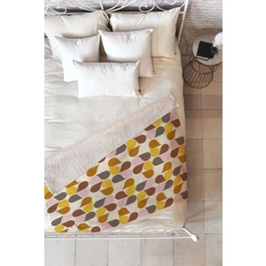 June Journal Abstract Leaves 60" x 80" Fleece Blanket - Deny Designs - 1 of 2