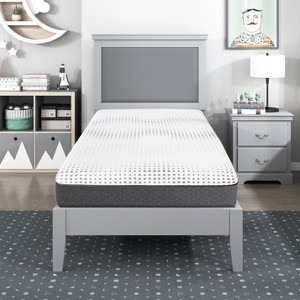 TinyHomie 12" Mattress Green Tea Gel-Infused Memory Foam Hybrid Mattress, Plush Foam Pocket Coils, Mattress in a Box, Comfortable Sleep Mattress - 1 of 4