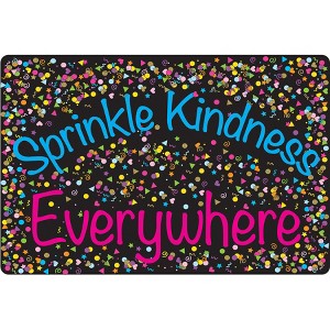 Smart Poly® Welcome Mat with Slip Resistant Backing, 15.5" x 23.5", Confetti, Sprinkle Kindness Everywhere - 1 of 4