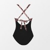 Women's Back Tie Crisscross One-Piece Swimsuit - Cupshe - 3 of 4