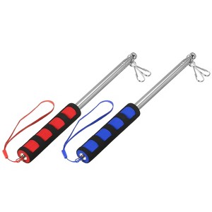 Unique Bargains Stainless Steel Non-slip Sponge Handle Portable Collapsible Flag Pole 9 Sections 2 Pc - 1 of 4