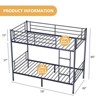 Karl Home Green Twin Over Twin Steel Bunk Bed Frame Ladder Bedroom Dorm Room for Kids Adult Children - 2 of 4