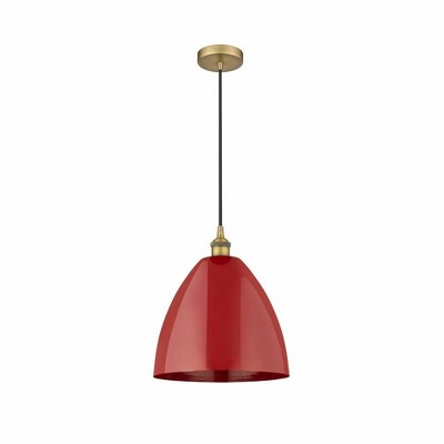 Plymouth Dome - 1 Light Cord Hung Mini Pendant In Industrial Style-14.75 Inches Tall and 12 Inches Wide