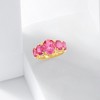 Ross-Simons 4.58 ct. t.w. Pink Topaz 5-Stone Ring in 18kt Gold Over Sterling - 4 of 4