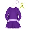 HalloweenCostumes.com 4X Women Plus Size Women's Scooby Doo Daphne Costume,  Purple Dress Outfit for Halloween, Purple/Green/Purple - 3 of 4