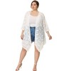 Women's Plus Size Draped Shawls Lightweight Open Front Lace Date Cardigans - Agnes Orinda - 3 of 4