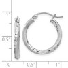 Black Bow Jewelry 2.5mm, Sterling Silver, Twisted Round Hoop Earrings, 22mm (7/8 In) - 4 of 4