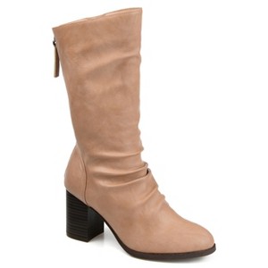 Journee Collection Womens Sequoia Stacked Heel Mid Calf Boots - 1 of 4